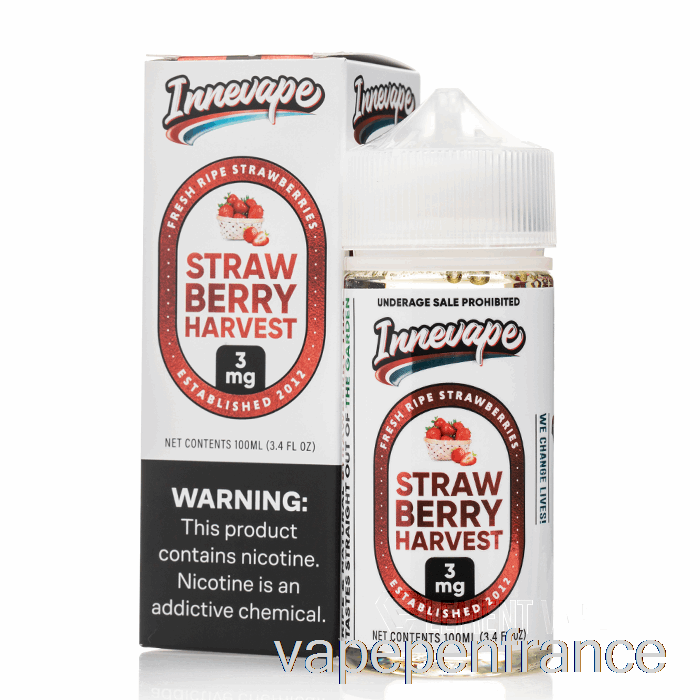 Récolte De Fraises - E-liquide Innevape - Stylo Vape 100ml 0mg